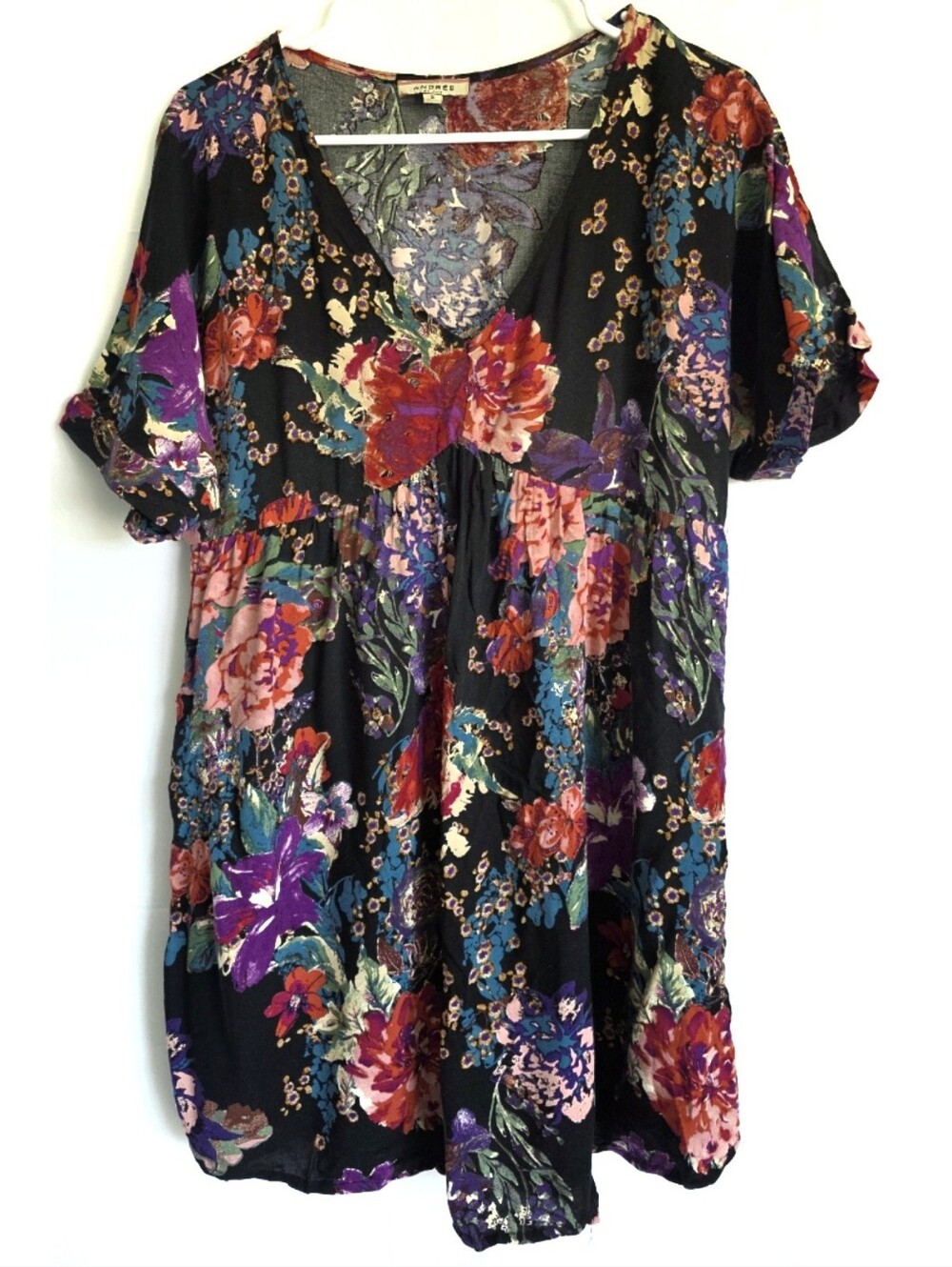 ANDREE By Unit Boho Floral Babydoll Dress S